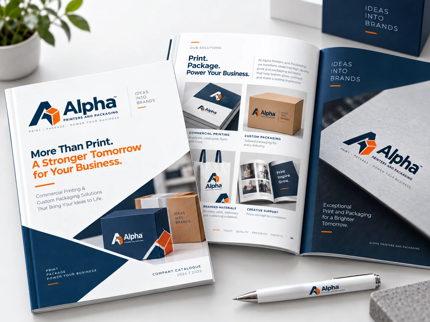 Printed company catalogue